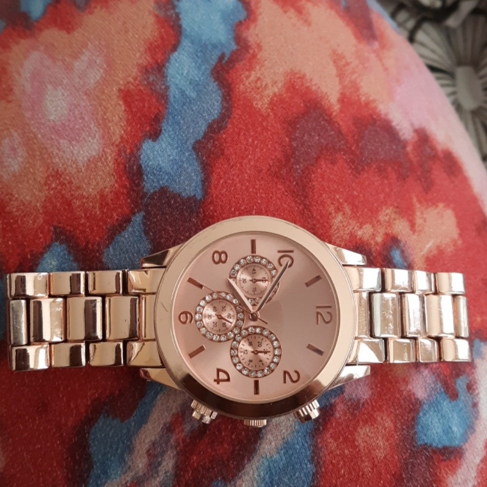 A beautiful rose gold watch